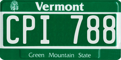 VT license plate CPI788