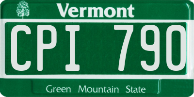 VT license plate CPI790