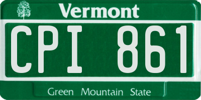 VT license plate CPI861