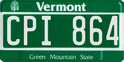 VT license plate CPI864