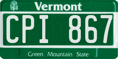 VT license plate CPI867