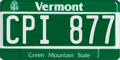 VT license plate CPI877