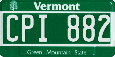 VT license plate CPI882