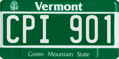 VT license plate CPI901