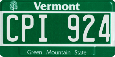 VT license plate CPI924