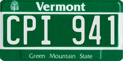 VT license plate CPI941