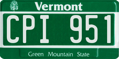 VT license plate CPI951