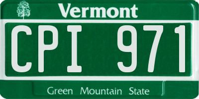 VT license plate CPI971