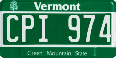 VT license plate CPI974