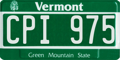 VT license plate CPI975