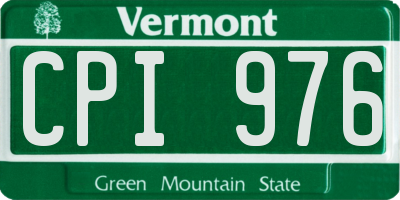 VT license plate CPI976
