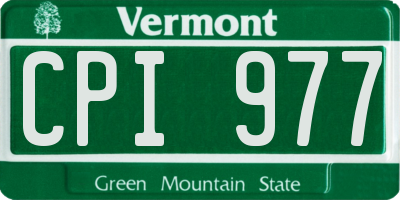 VT license plate CPI977