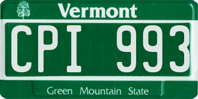 VT license plate CPI993