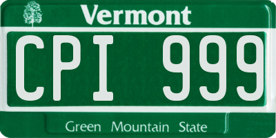 VT license plate CPI999