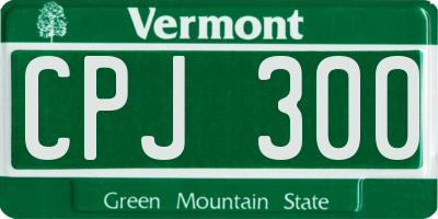 VT license plate CPJ300