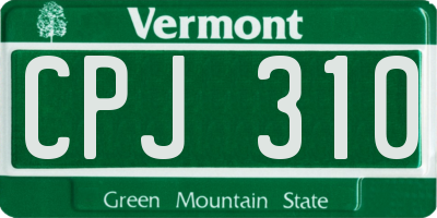 VT license plate CPJ310