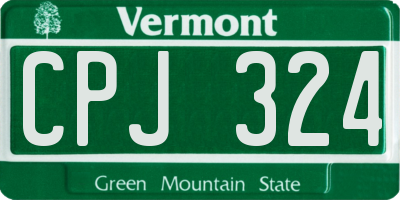 VT license plate CPJ324