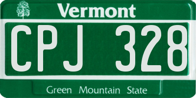 VT license plate CPJ328