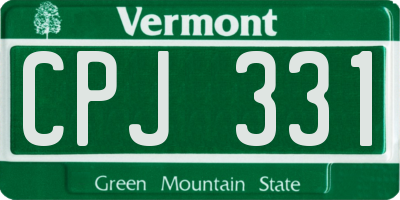 VT license plate CPJ331