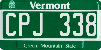 VT license plate CPJ338