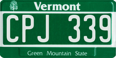VT license plate CPJ339
