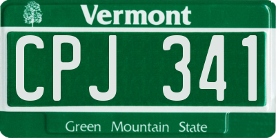 VT license plate CPJ341