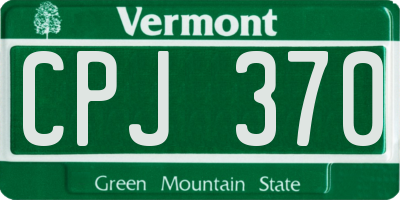VT license plate CPJ370