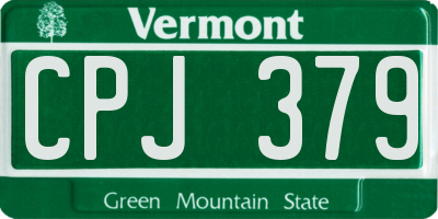 VT license plate CPJ379
