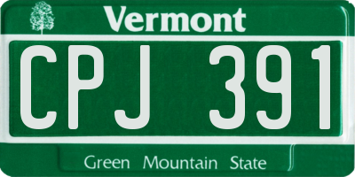 VT license plate CPJ391