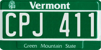 VT license plate CPJ411