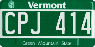 VT license plate CPJ414