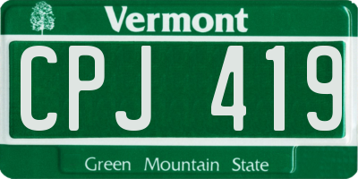 VT license plate CPJ419