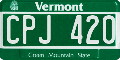 VT license plate CPJ420