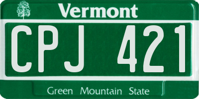 VT license plate CPJ421