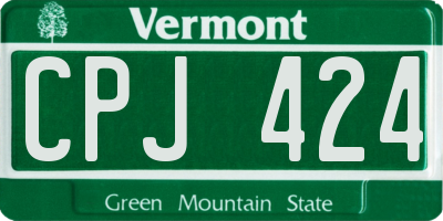 VT license plate CPJ424