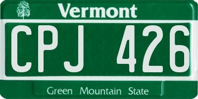 VT license plate CPJ426