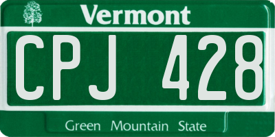 VT license plate CPJ428