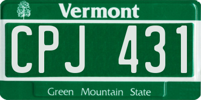 VT license plate CPJ431