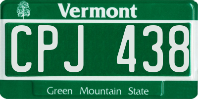 VT license plate CPJ438
