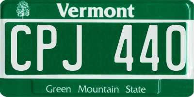 VT license plate CPJ440
