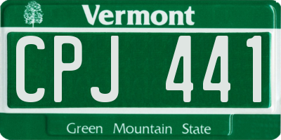 VT license plate CPJ441