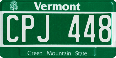 VT license plate CPJ448