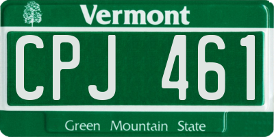 VT license plate CPJ461