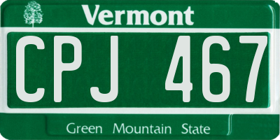 VT license plate CPJ467