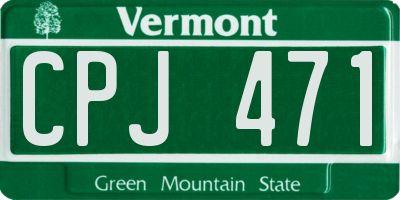 VT license plate CPJ471