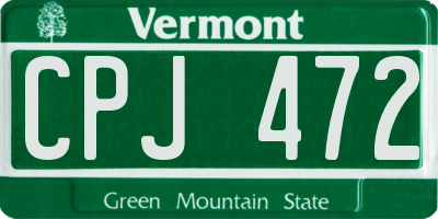 VT license plate CPJ472