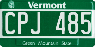 VT license plate CPJ485