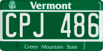 VT license plate CPJ486