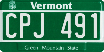 VT license plate CPJ491