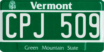 VT license plate CPJ509